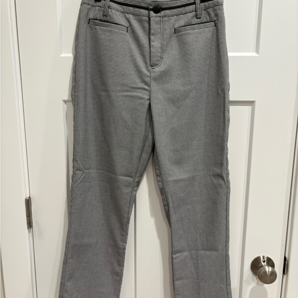 Christopher & Banks Black and White Trousers with Straight Leg Cut